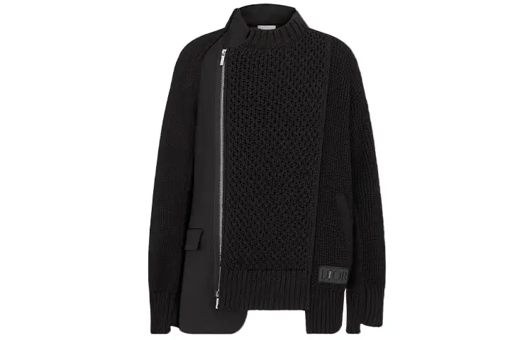 DIOR X Sacai Dior Quarterly New Products Jackets Men's Black Stand Collar Moderate Other