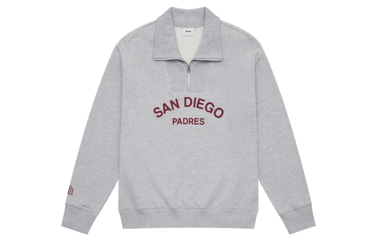 MLB Preppy Style Collection San Diego Padres 24FW Sweatshirt Unisex Heather Gray