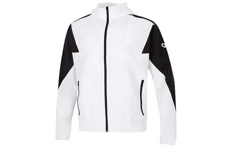 Adidas Jackets Men's White Hooded Moderate Straight Fit