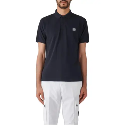 STONE ISLAND Compass Patch Short Sleeved Polo Shirt