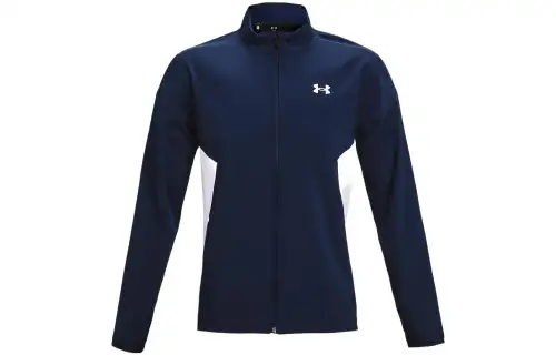 Under Armour Jackets Men's Dark Blue Stand Collar Moderate Straight Fit