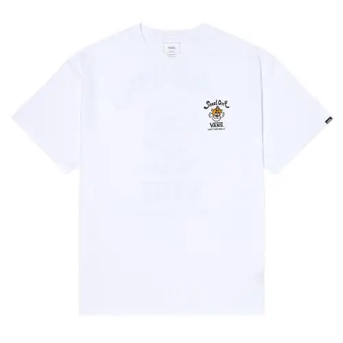 Vans T Shirts Unisex White Crew Neck Moderate