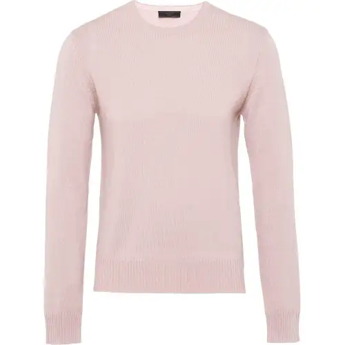 PRADA Sweaters Men's Pink Crew Neck Moderate Other