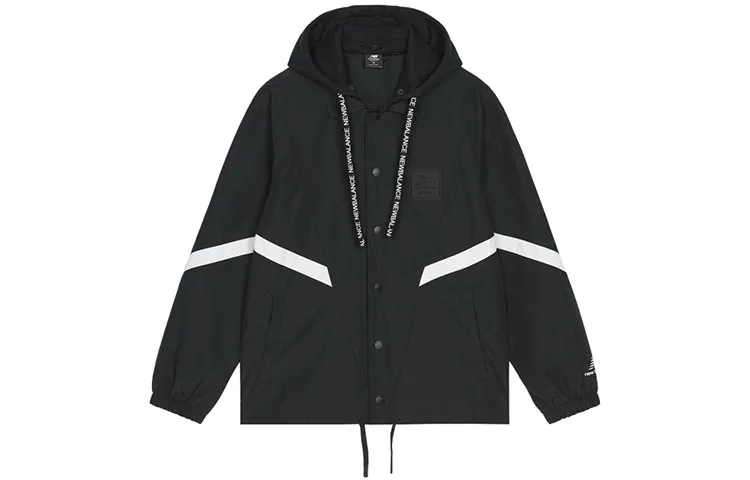 New Balance Jackets Men's Black Hooded Moderate Other