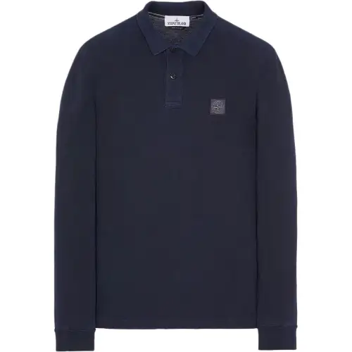 STONE ISLAND Compass-patch Cotton Polo Shirt
