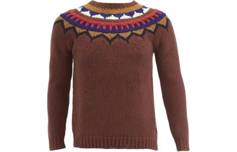 Burberry Sweaters Men's Brown Crew Neck Moderate Other