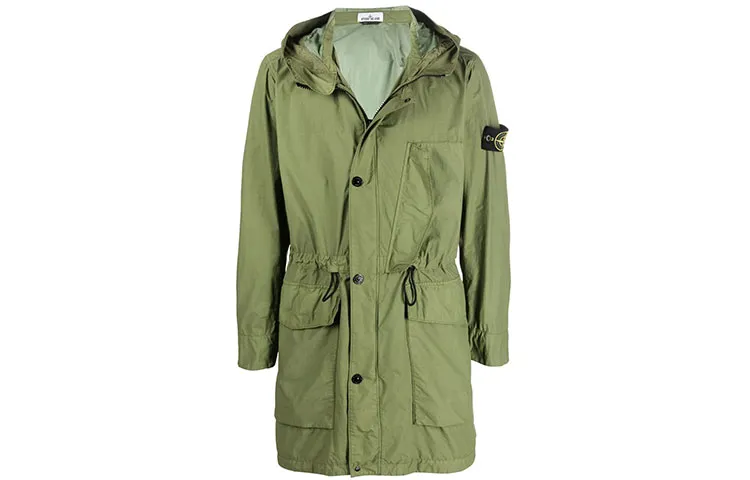 STONE ISLAND Jackets Men's Green Hooded (Non-detachable) Moderate Other
