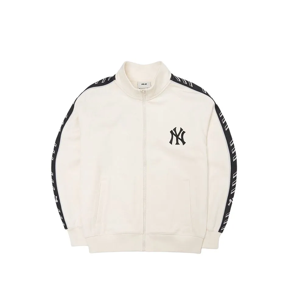 MLB New York Yankees Jackets Unisex Cream Turtleneck Moderate