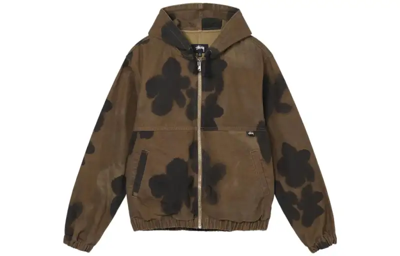 Stussy Jackets Unisex Brown Hooded Moderate Other