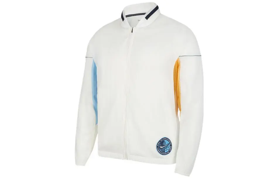 Nike Jackets Men's Sail White Hooded (Non-detachable) Moderate Straight Fit