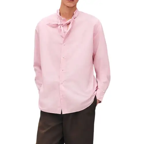 HERMES Shirts Men's Pink Moderate