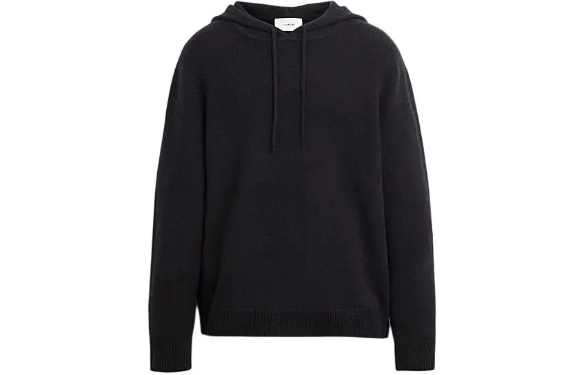 COACH Sweaters Men's Black Hooded Moderate Other