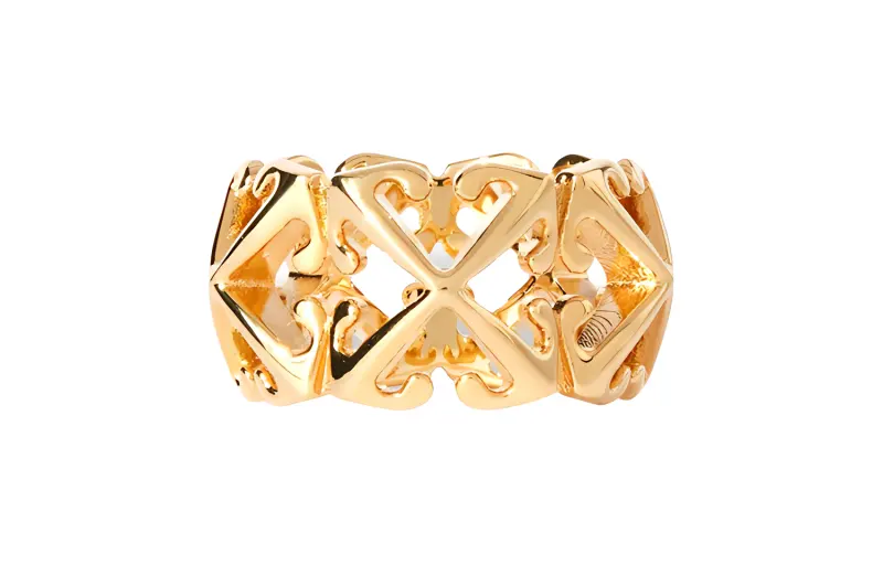 OFF WHITE Multi Arrow Logo Engraved Ring