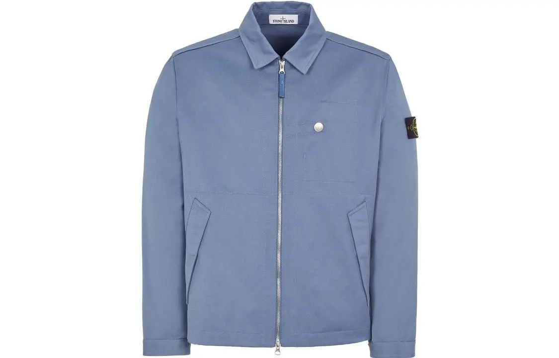 STONE ISLAND Jackets Men's Blue Lapel Moderate Other