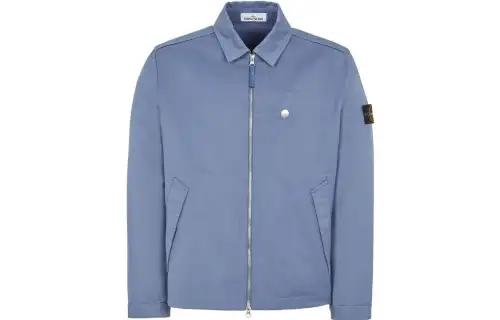 STONE ISLAND Jackets Men's Blue Lapel Moderate Other