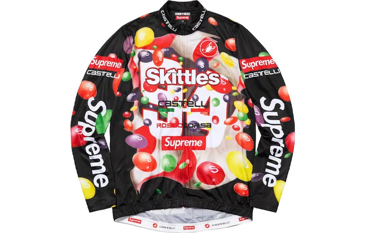 Supreme x Skittles x Castelli long-sleeve cycling jersey