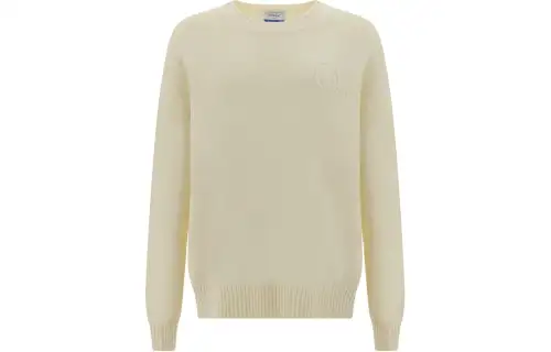 OFF-WHITE crew-neck diagonal-stripe jumper