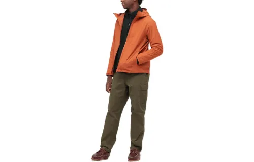 UNIQLO Jackets Men's Orange Hooded Moderate