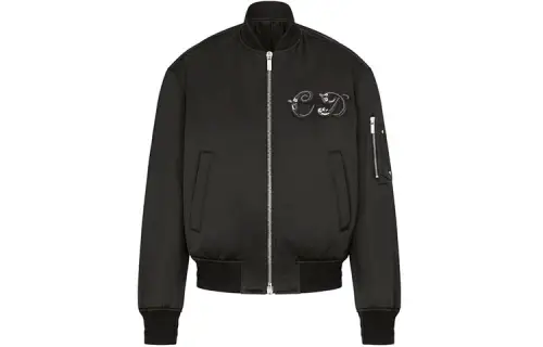 DIOR Quarterly New Products Jackets Men's Black Baseball Collar Moderate Other