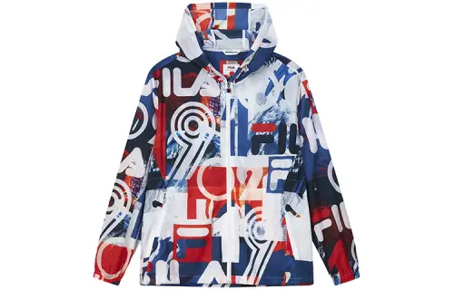 FILA Jackets Men's Standard White Hooded Moderate Other