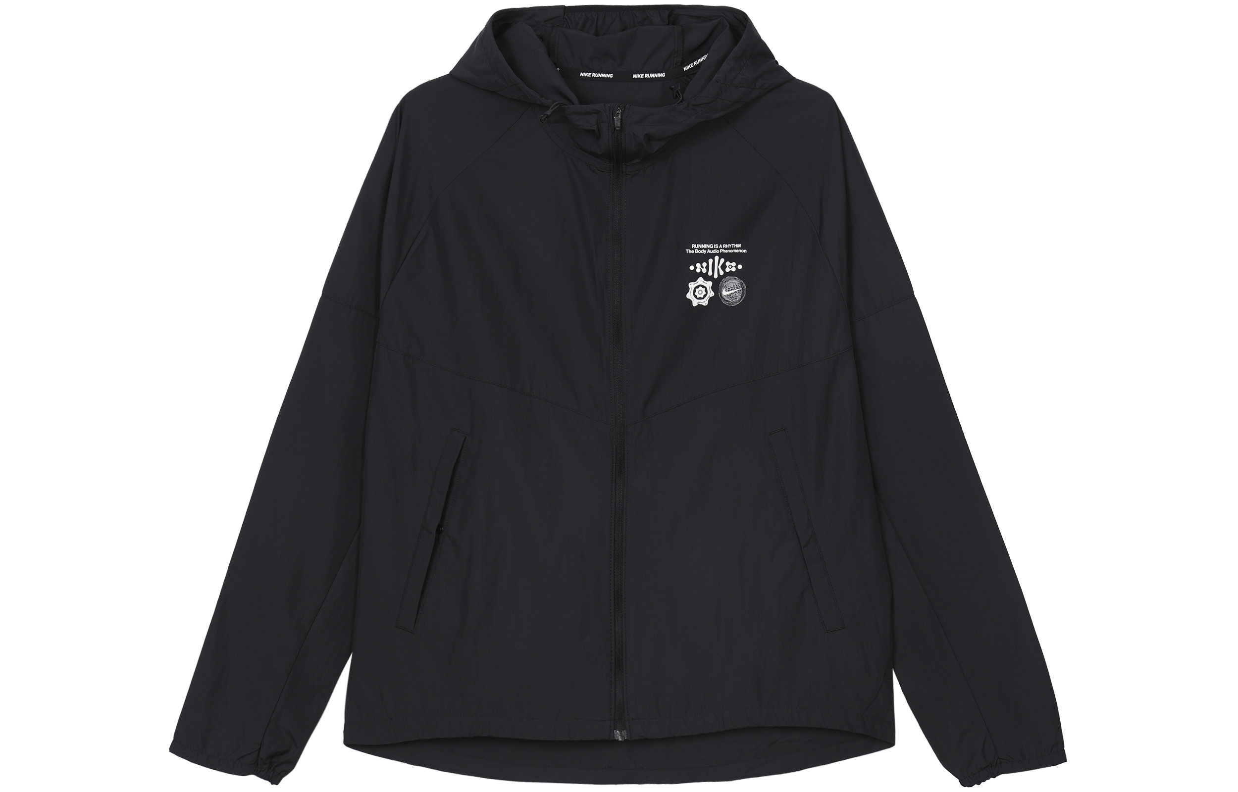 Nike MILER Jackets Men's Black Hooded Moderate Other