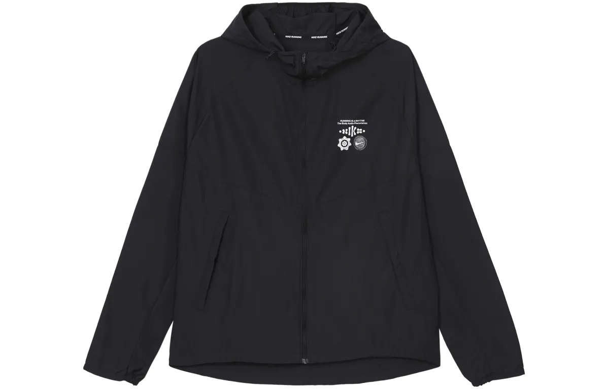 Nike MILER Jackets Men's Black Hooded Moderate Other