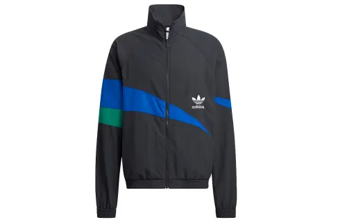 Adidas Originals Jackets Men's Black Stand Collar Moderate Instructor