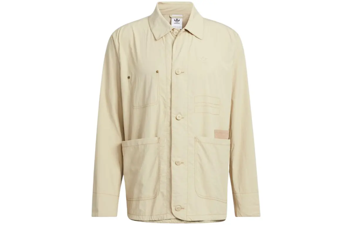 Adidas Originals Jackets Men's Khaki Lapel Moderate Other