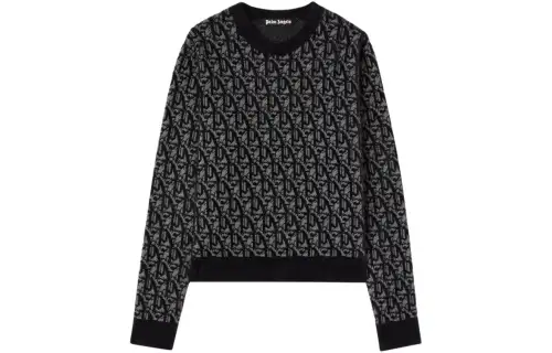 PALM ANGELS Monogram-jacquard Knitted Jumper