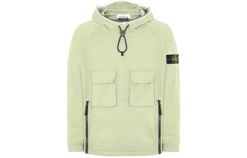 STONE ISLAND Jackets Men's Light Green Hooded Moderate Other
