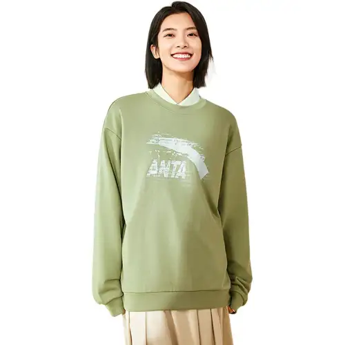Anta Life Collection Sweatshirt Unisex Gray Pea Green