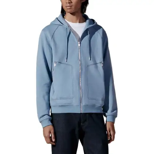 HERMES SS24 Knitwear Men's Light Gray Blue