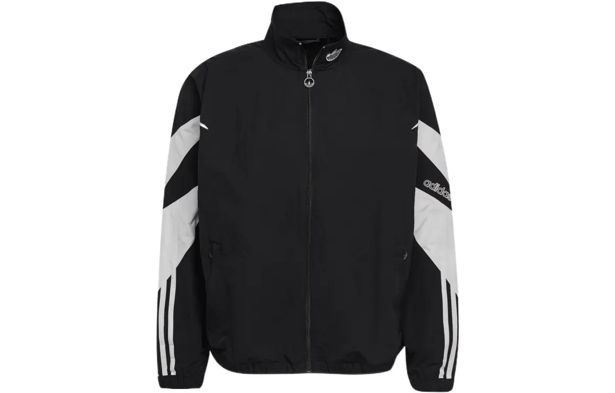 Adidas Originals Jackets Men's Black Stand Collar Moderate Other