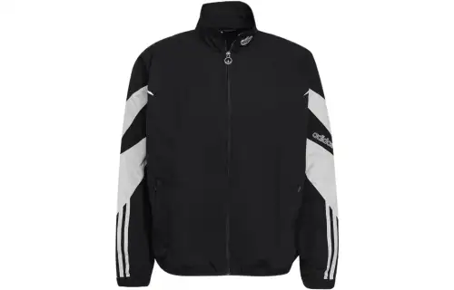 Adidas Originals Jackets Men's Black Stand Collar Moderate Other