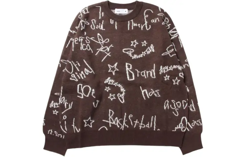 Converse Sweaters Unisex Brown Crew Neck Moderate Other