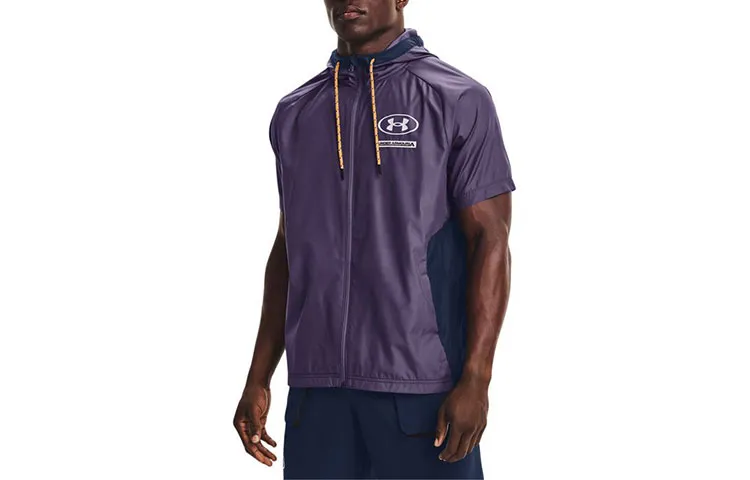 Under Armour WOVEN Jackets Men's Purple Hooded Moderate Other