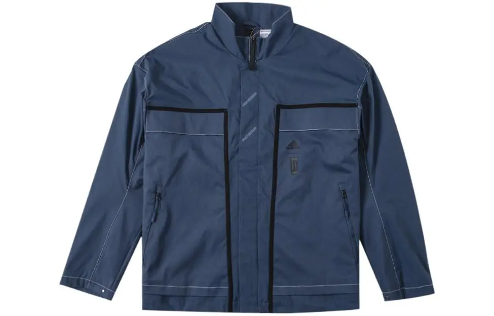 Adidas Jackets Men's Blue Stand Collar Moderate Other