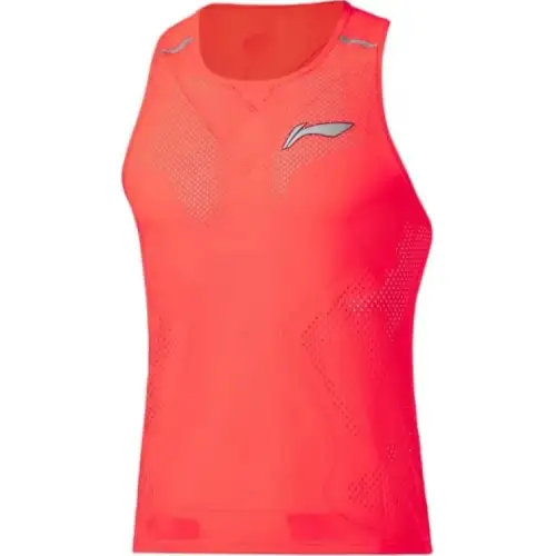 Li Ning Running Tank Top Men's Neon Fruit Red