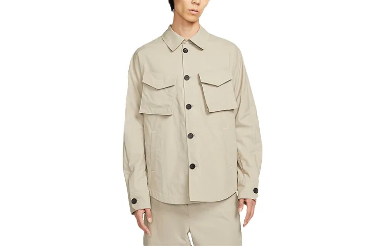 Nike Jackets Men's Stone Color Lapel Moderate Other