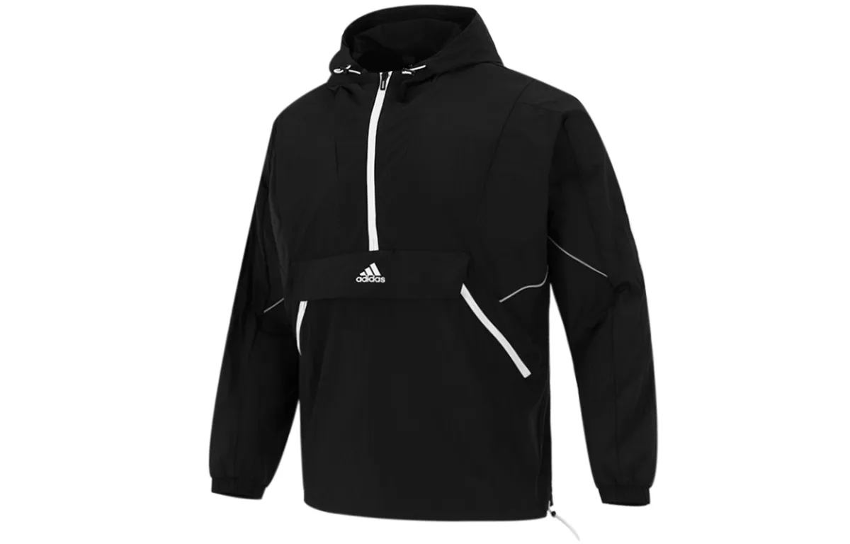 Adidas Jackets Men's Black Hooded Moderate Other