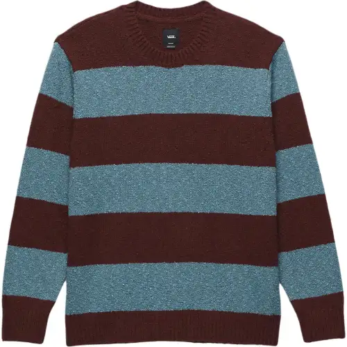Vans Darby Stripe Crew Knitwear Men's Bitter Chocolate/Blue Stone