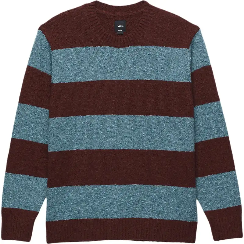 Vans Darby Stripe Crew Knitwear Men's Bitter Chocolate/Blue Stone