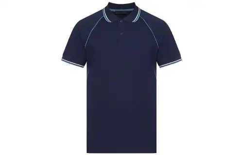 PRADA Polo Shirts Men's Navy Blue Polo Collar Moderate Straight Fit