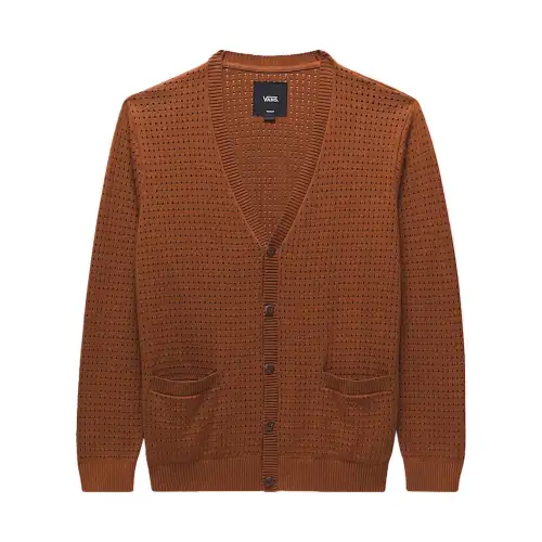 Vans Knitwear Men's Brown V Neck Moderate