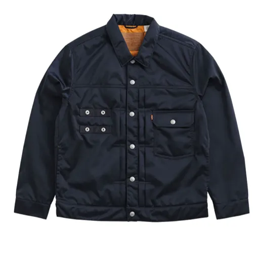 Levis X PORTER Jackets Unisex Navy Blue Lapel Moderate Workwear