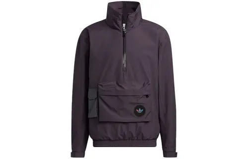 Adidas Originals Jackets Men's Purple Stand Collar Moderate Workwear
