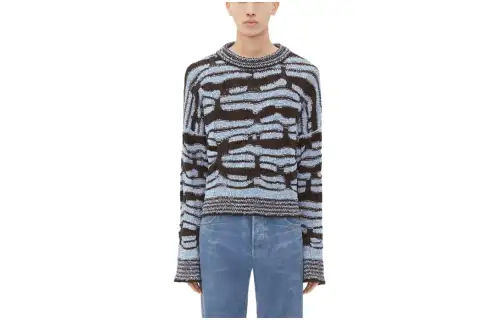 Bottega Veneta All Over Patterned Round Neck Sweater