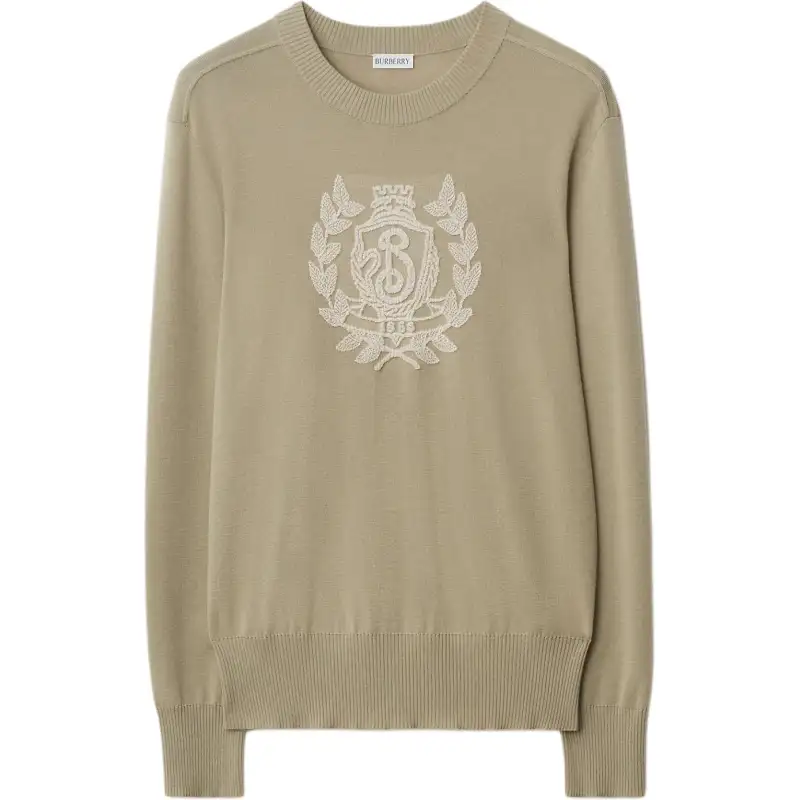 Burberry B Crest Embroidered Knitted Jumper