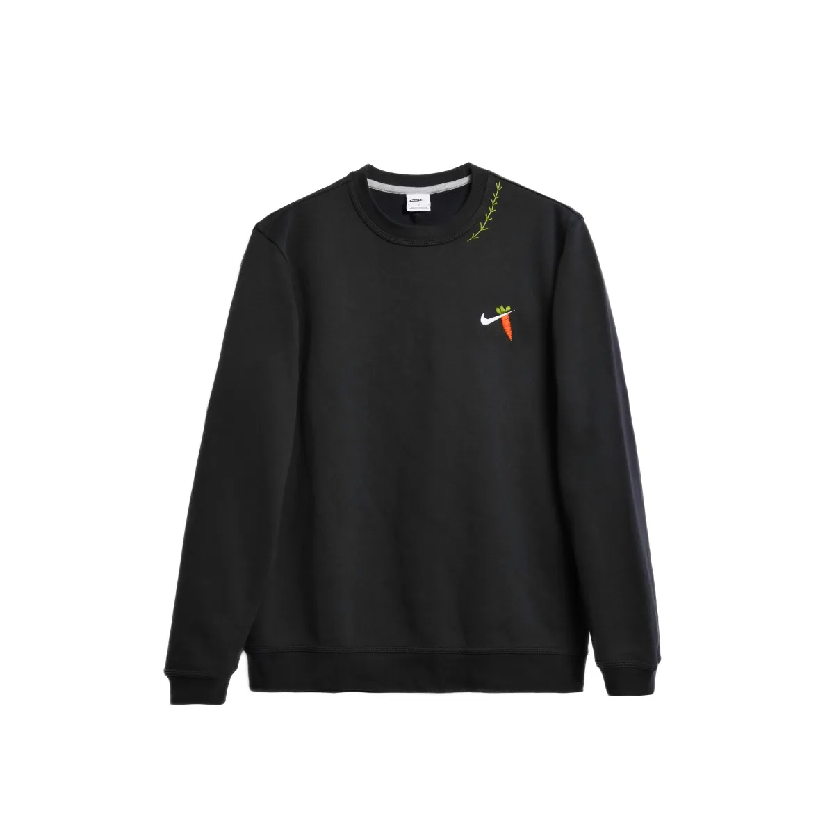 Nike CNY Cartoon Carrot, Hand Embroidered Velvet Crew Neck Basic Minimalist Style Loose Fit Versatile Casual Sweatshirt
