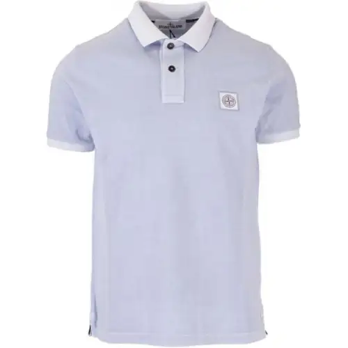 STONE ISLAND Polo Shirt Men's Light Blue